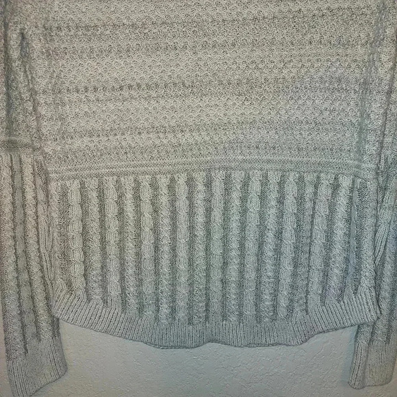 ATHLETA Womens Borealis Knit Sweater Small Gray Pullover Cableknit 459077 - Picture 4 of 6